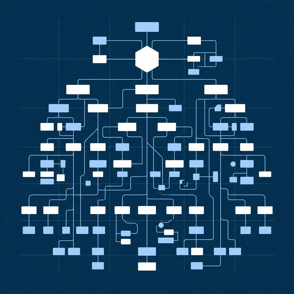 Abstract conceptual illustration of a leadership operating system